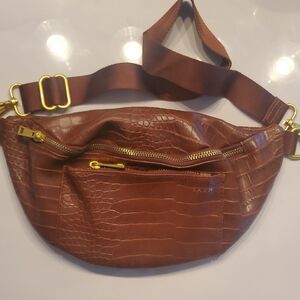 Fawn Design Belt Bag Brown Croc.